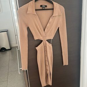 Tan bodycon dress size S